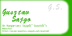 gusztav sajgo business card